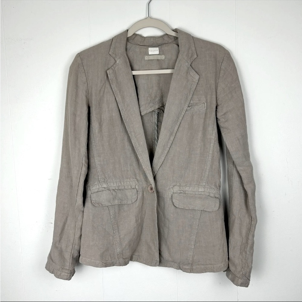 Poetry Womens 100% Linen Blazer Oversized Lagenlook Cotton Lined UK 6 US 2